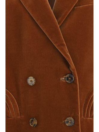 Blaz&eacute; Milano Womens Velvet Blazer Everynight Caramel Cotton Blazers Jacket