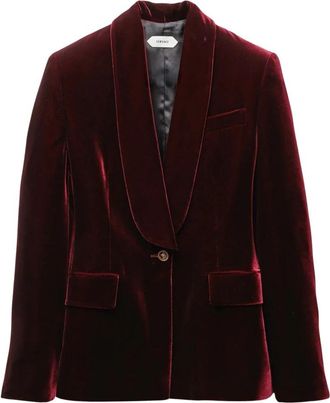 Versace Viscose Velvet Blazer - Dames - Blazers - Rood - S - Leer - Jassen