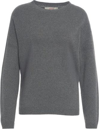 Jucca Cashmere Sweater With Classic Crew Neck And Ribbed Detail