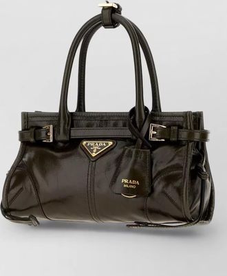 Prada bonnie mini leather clutch bag