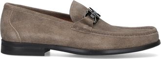 Ferragamo Gancini Suede Moccasins - Beige
