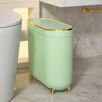 OEM Poubelle De Salle De Bain Avec Couvercle, Corbeille &Agrave; Papier Fine, Corbeille &Agrave; Papier Rectangulaire En Plastique &Eacute;troite Pour Cuisine, Salle De Bain, 