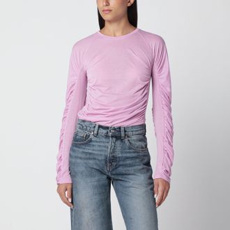 J.W.Anderson Top rosa orchidea in jersey di misto cotone