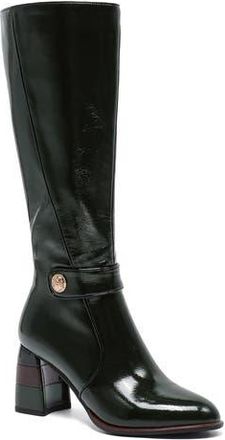 Ninety Union Randi Knee High Boot in Olive Patent at Nordstrom Rack, Size 13