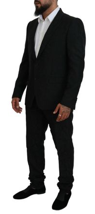 Dolce & Gabbana Mens Black Single Breasted 2 Piece Martini Suit