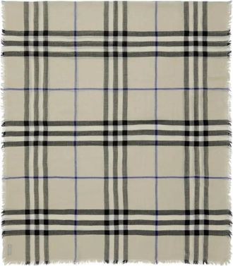 Burberry Sciarpa in lana a quadri - - Accessories - unisex - Grigio - ONE SIZE