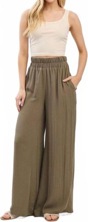 Final Touch Keyla Pants In Dusty Olive