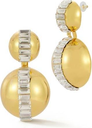 Sphera Milano Crystal Orb Drop Earrings in Gold at Nordstrom Rack