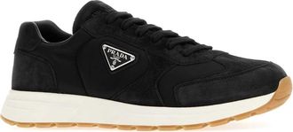 Prada Mens Prax Nuova Sneaker Black Nylon Suede