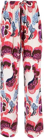 Diane Von Fürstenberg Diane Von Furstenberg Denise Floral Print Pajama Pants in Multicolor Crepe