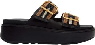 FitFlop Gen-FF Max Buckle Two-Bar Slides - Dames - Sleehakken - Veelkleurig - 37 EU - Polyester - Schoenen