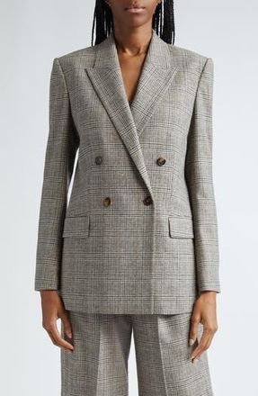 Vince Glen Plaid Double Breasted Blazer in Heritage Grey at Nordstrom Rack, Size 8