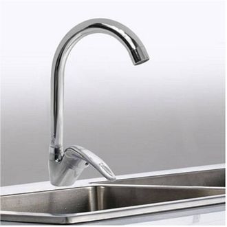 Trade Shop Trade Shop - Rubinetto Cucina Canna Alta Curva Monocomando Lavello Miscelatore Cromato 52934