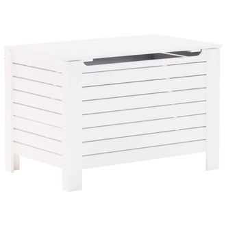 Berkfield Home Storage Box with Lid RANA White 100x49x54 cm Solid Wood Pine | Size: 100 x 49 x 54 cm