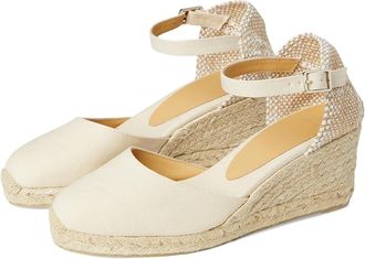 Castaner Carol 60 Wedge Espadrille Womens Shoes Ivory : EU 37 (US Womens 6.5) M, Canvas