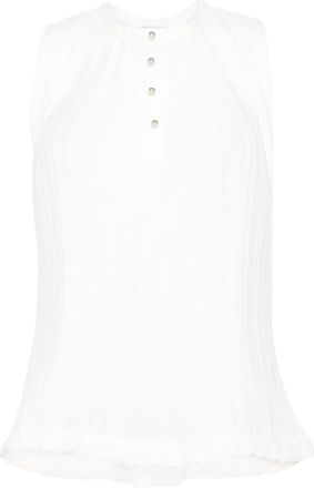 Lanvin Pleated Sleeveless Top
