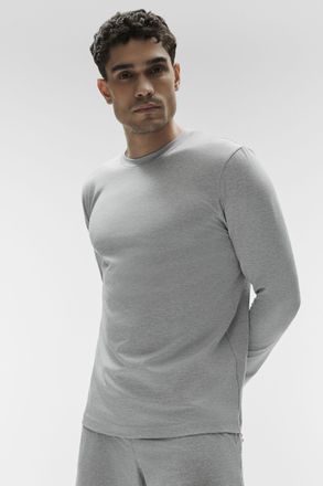 Alo | Conquer Reform Crewneck Long Sleeve Top in Athletic Heather Grey, Size: Medium