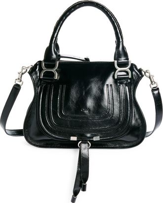 Chloé Small Marcie Leather Satchel in Black at Nordstrom