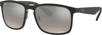 Ray-Ban Chromance Square Zonnebril - Heren - Accessoires - Zwart - Maat: 58 MM Nylon