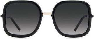 Carolina Herrera 55mm Gradient Square Sunglasses in Black at Nordstrom Rack
