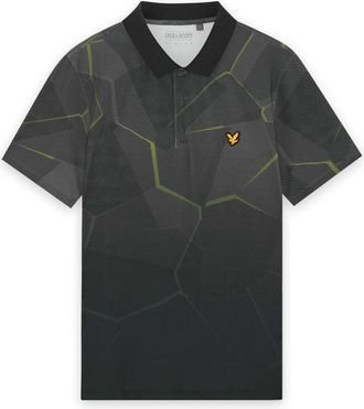 Lyle & Scott Golf Geometrische Print Polo - Heren - Polos - Zwart - S - Tops