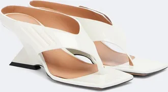The Attico Cheope patent leather wedge sandals