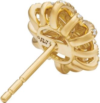 David Yurman Orecchini a bottone Starburst in oro giallo 18kt con diamanti (11,7mm)