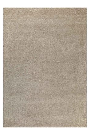 Wecon Home Alfombra lisa de pelo raso beige arena de alta densidad 120x170