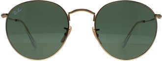 Ray-Ban Zonnebril Round Metal 3447 001 Goudgroen 53mm