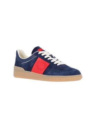 Valentino Garavani Suede Colorblock Sneaker - Navy