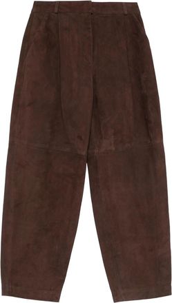 Co Pleated Suede Trousers