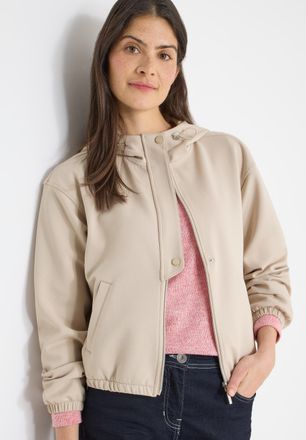 Cecil Blouson CECIL, Damen, Gr. XXL (46), grain beige, Web, Obermaterial: 50% Polyester, 43% Baumwolle, 7% Elasthan. Futter: 100% Polyester, unifarben, l&auml;ss