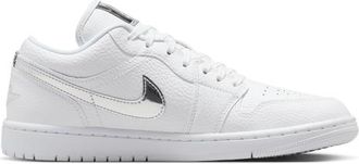 Nike Jordan Womens Air 1 Low SE - Basketball Shoes White/Silver Size 10.0