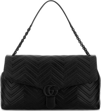 Gucci GG Marmont Maxi Schoudertas - Dames - Schoudertassen - Zwart - ONE Size - Nylon - Tassen