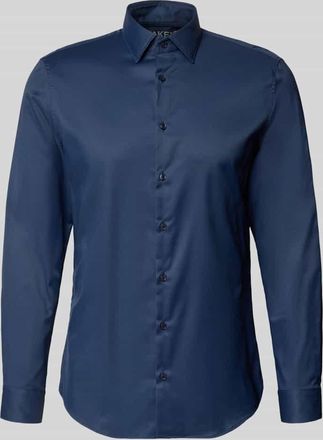 Jake*s Slim Fit Business-Hemd mit Kentkragen in Marine, Gr&ouml;&szlig;e 37/38