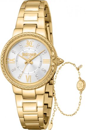 Just Cavalli Womens JC1L378M0045 Ladies Primavera Snake Watch and Bracelet Gift Set - Gold - One Size