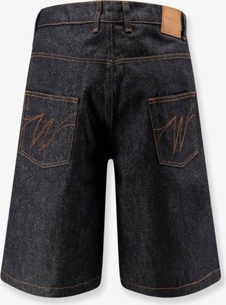Walk In Paris Mens Denim Shorts Blue Cotton