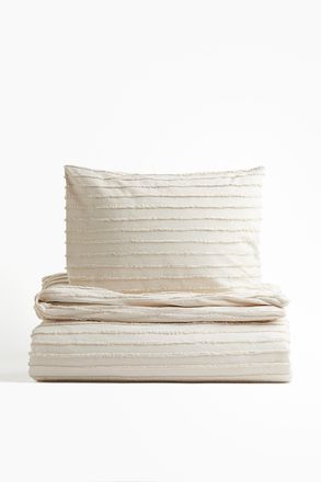 H&M Getuftete Einzelbettwäsche - Beige