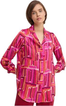 Joseph Ribkoff Geometric Print Blouse - Dames - Overhemden - Veelkleurig - XS - Polyester - Overhemden