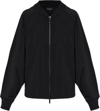 Emporio Armani Losse sweater - Dames - Vesten met rits - Zwart - S - Hoodies & sweatvesten