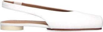 Maison Margiela Slingback Ballerina Flats In Smooth White Goat Leather