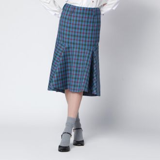 Namacheko Check Pattern Ruffled Skirt