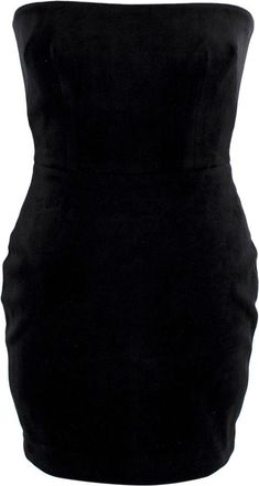 Alex Perry Black Velvet Strapless Mini Dress Size XS