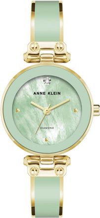 Anne Klein Womens Accented Green Dial Watch