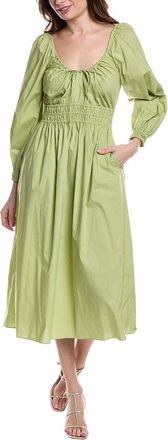 Rebecca Taylor Poplin Smocked Waist Maxi Dress
