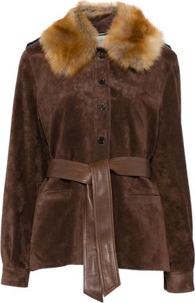 Saint Laurent Belted Leather Jacket