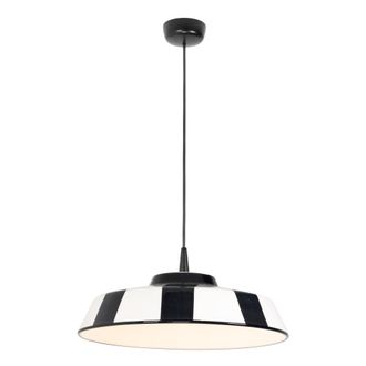 Zafferano Circus Lampada A Sospensione Led 8w 2700k Diametro 35cm Ceramica Artigianale Made In Italy Bianco E Nero Design Elegante Per Interni Ip40 Modulare