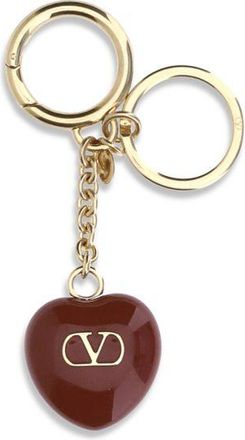 Valentino Garavani Bordeaux Messing Sleutelhanger
