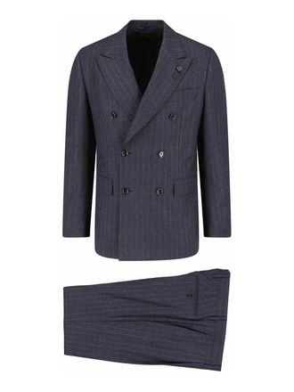 Lardini Double-breasted suit in virgin wool
