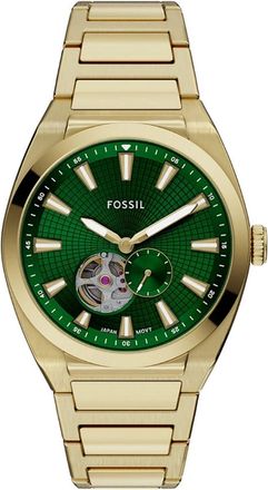 Fossil Mens Everett Green Dial Watch
